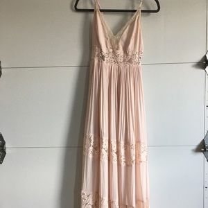 Light Pink Long Lace Dress!